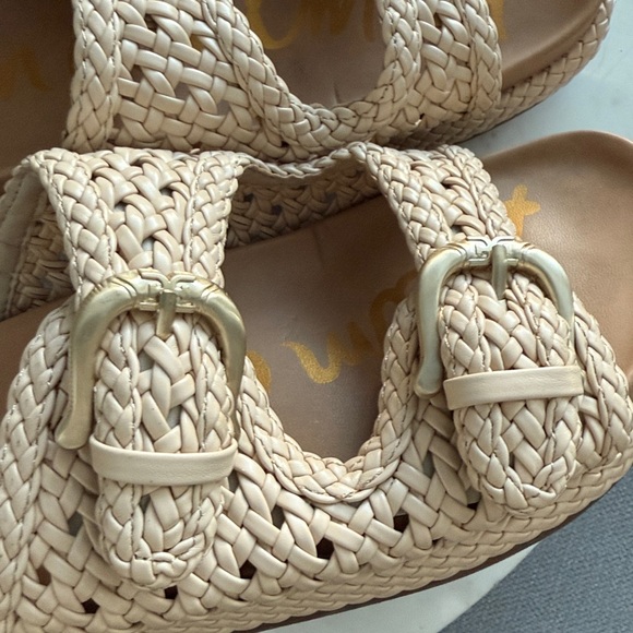 Sam Edelman Woven Double Buckle Platform Sandals Size 8.5 - Picture 4 of 9